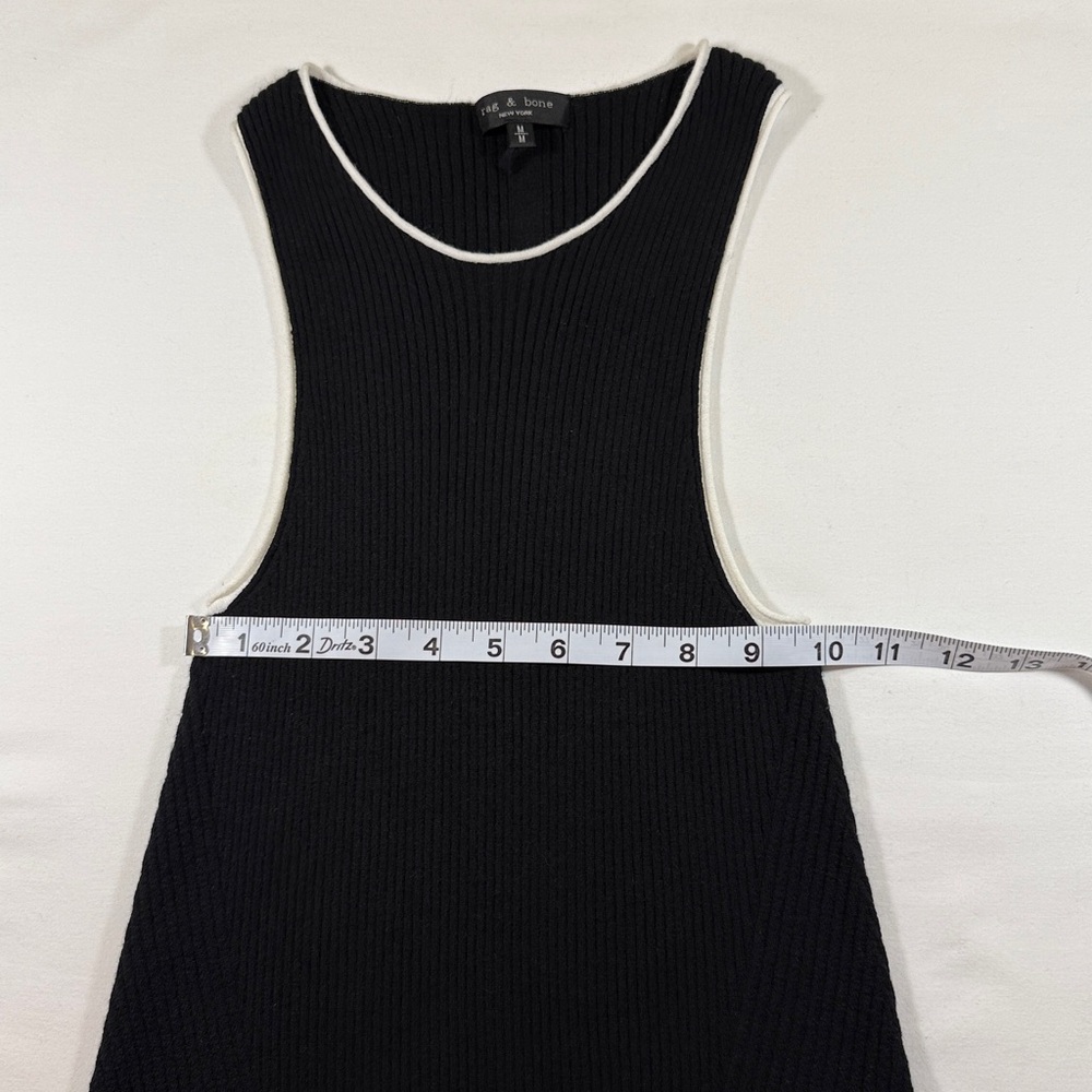 Rag & Bone Black Knit Tank with White Edges - Picture 3 of 6